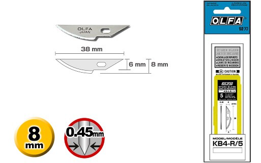 Japan OLFA Oufa KB4-R 5 arc blade AK-4 special blade