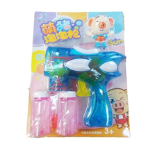 Children fully automatic bubble gun toy Manual Inertia Fully Automatic Transparent Germination Pig Blow Bubble Machine Supplement Fumbling Sound