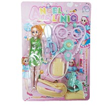 Children emulation past home small doctors toy suit baby nurse beating a needle stethoscope for testing girls doll