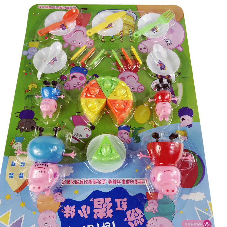 Piggy mô phỏng bộ đồ ăn cô gái chơi nhà mô phỏng nhà bếp thực phẩm bánh sinh nhật chơi nhà trẻ em đồ chơi giáo dục đồ chơi cho bé 1 tuổi