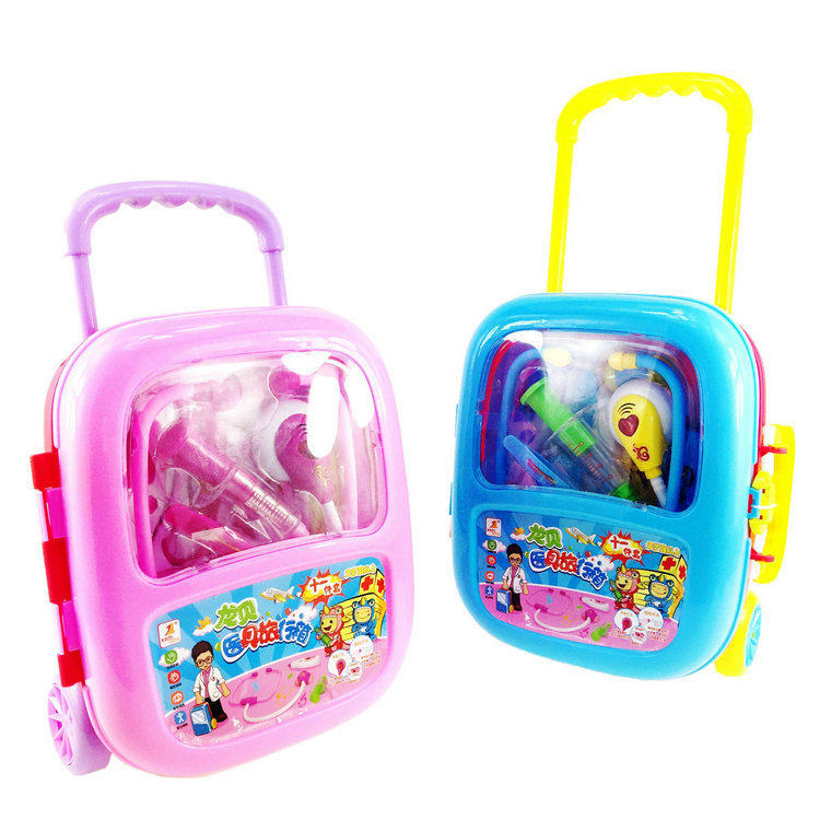 Simulation Sound And Light Dress Home Wine Toy Medical Kit Suitcase Medicine Suitcase Doctor Children's Puzzle Toy Suit