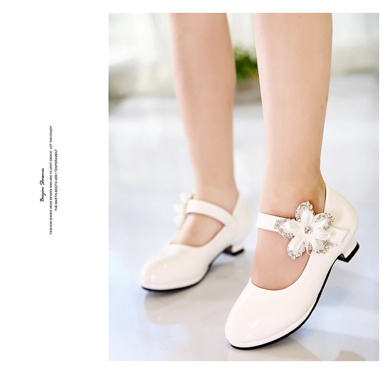 Children's leather shoes 4 spring 5 little girl 6 red 7 girls 8 high