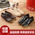 Thời trang nông miệng đi mưa nữ giày ống nước ngắn đế phẳng chống trượt thấp giúp mưa ủng nước nhà bếp giày cao su làm việc giày cao gót