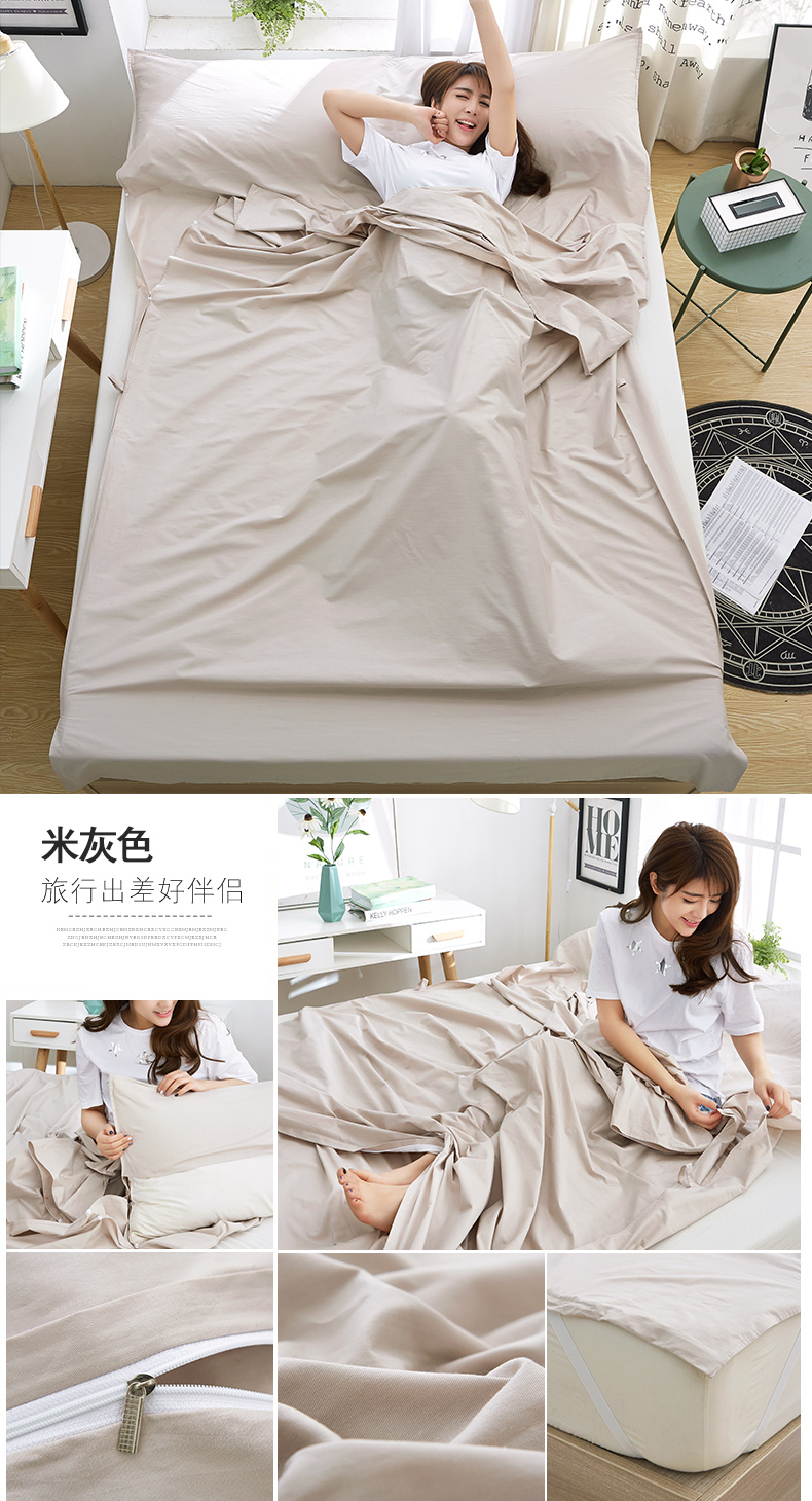 Nam cực di động sức khỏe túi ngủ cotton khách sạn trên bẩn duy nhất đôi trong nhà bông dành cho người lớn du lịch khăn trải giường quilt cover