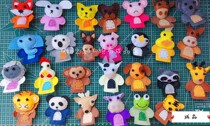 Non-woven finger puppet (finished product) finger set doll animal parent-child interactive game kindergarten handmade diy