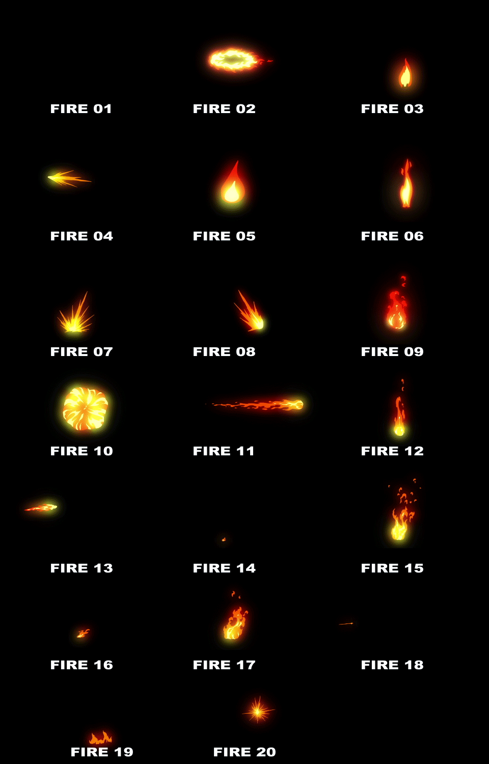 FCPX 插件 40个卡通水、火元素MG特效动画 Final Cut Pro X     Comic Element 1