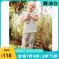 Summer clearance Shuya Childrens clothing Girls cotton Home set Modal dress Night dress Childrens pajama set