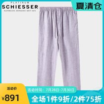 Germany Shuya pajamas mens spring and summer mens home pants high-end platinum Ya linen breathable pants 99-15047P