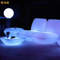 Luminous seat Outdoor leisure business super bed and breakfast Hotel villa courtyard chair and stool LED outdoor lighting furniture dining chair