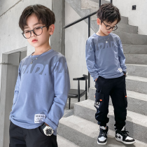 Boys T-shirt 2021 New Tong-Tong base shirt Childrens Sweat Thin Spring Clothes Korean Handsome 10 Years 12 Tide 8