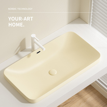 Cream top basin wash basin home bathroom ceramic wash basin basin under the counter basin embedded in the counter basin