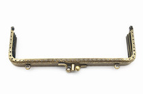 18cm Square Bronze Embossed Tri-Fold Double Mouth Gold Handmade Accessories