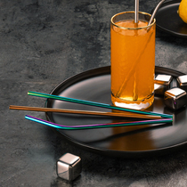 304 stainless steel straws environmentally friendly portable non-disposable household pearl milk tea coarse reusable metal drinking tube