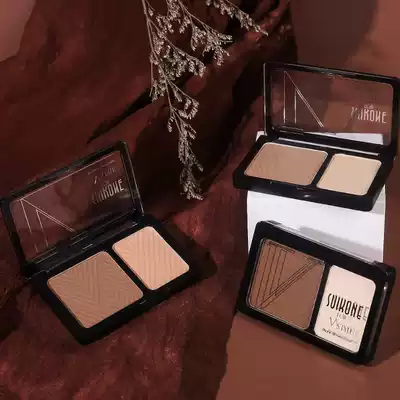 High-gloss contouring plate Powder plate Glitter nose shadow powder shadow student earth integrated plate brightening skin tone pearlescent powder