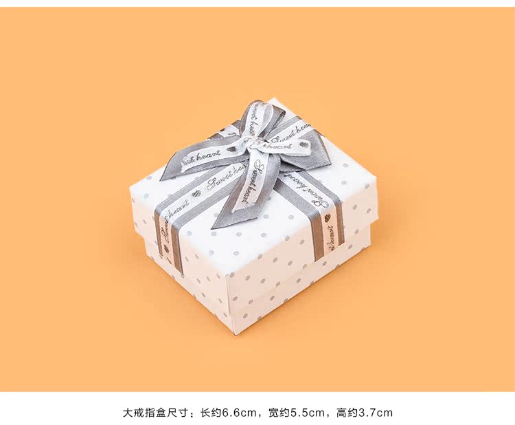 Bow hộp trắng điểm xám hộp trang sức hộp nhẫn vòng cổ hộp vòng đeo tay hộp mặt dây hộp hộp trang sức hộp quà tặng - Vòng đeo tay Cuff vòng tay trơn vàng 18k