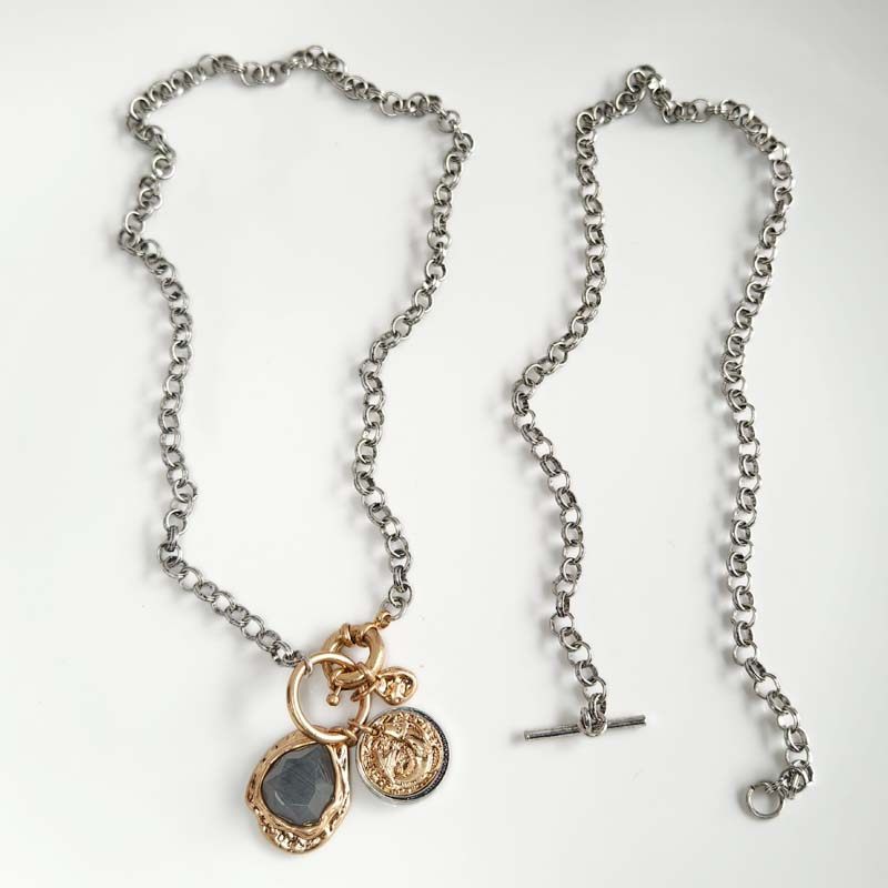 New Zara Charms Convertible Pendant Necklace Retro Women Party