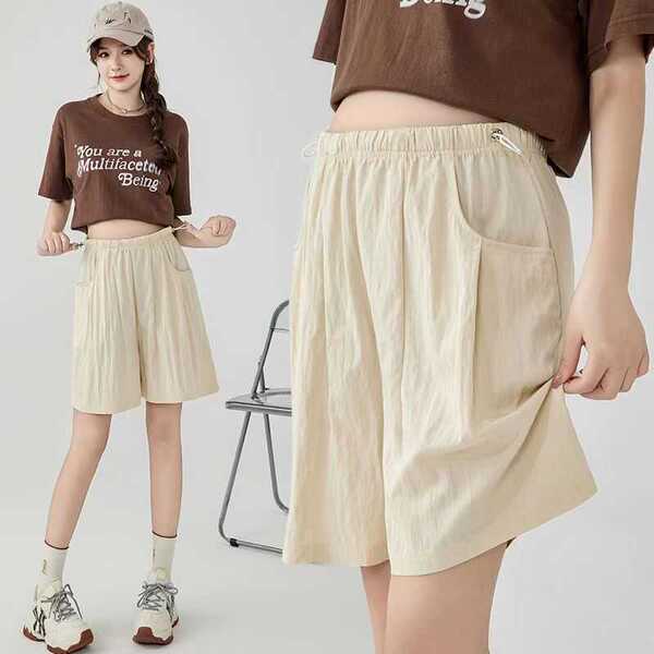 Pregnant Women's Pants Thin Summer Outwear No Belly Support Casual Yamamoto Loose Pants Loose Half Length Shorts Fashionable Summer Clothing — 5