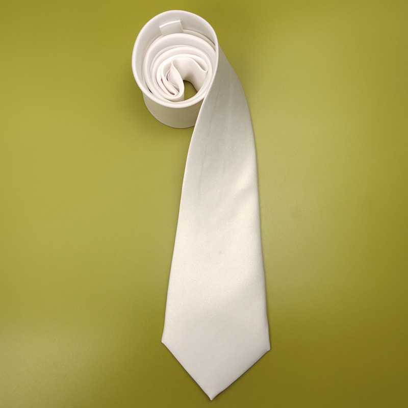 8cm Wide Hand-Tied White Tie Blank Tie for Father's Day, Children's Day, Painting, Creative Graffiti, Art Studio