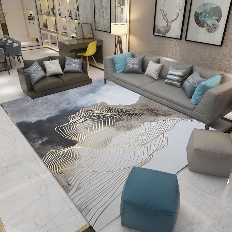 Tối giản hiện đại phòng khách Scandinavian bàn cà phê thảm thảm phòng ngủ phong cách châu Âu chữ nhật sofa nhà giường cuối chăn có thể được tùy chỉnh - Thảm thảm nằm cho bé
