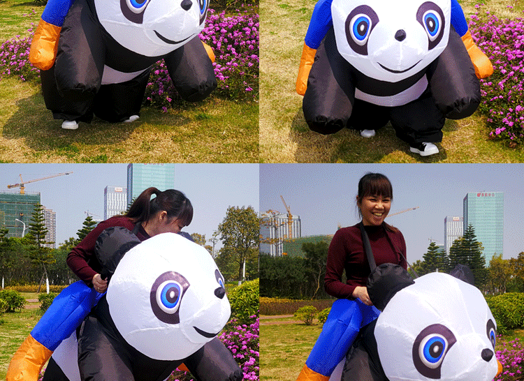 Panda Inflatables Khủng long động vật Vịt nhỏ màu vàng Lợn Lợn biểu diễn Halloween Đạo cụ trò chơi học đường - Sản phẩm Đảng / Magic / Hiệu suất 	phụ kiện cosplay halloween	