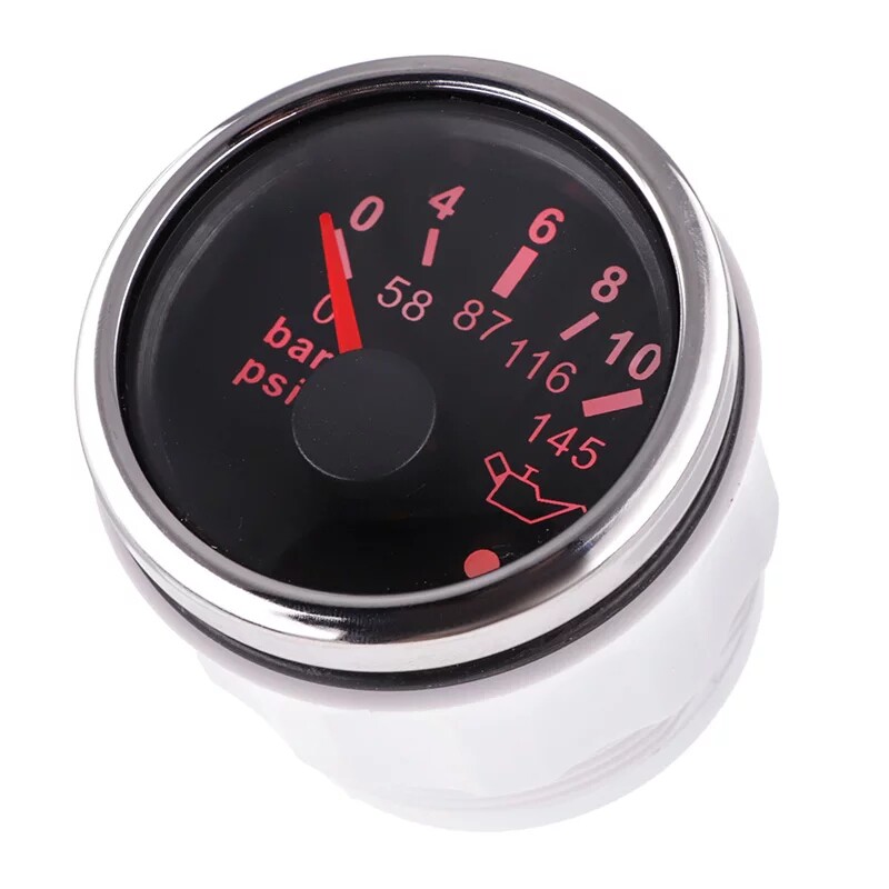 Diesel engine oil pressure meter pressure meter range 0-5-10bar 12 24V marine vehicle meter distribution sensor