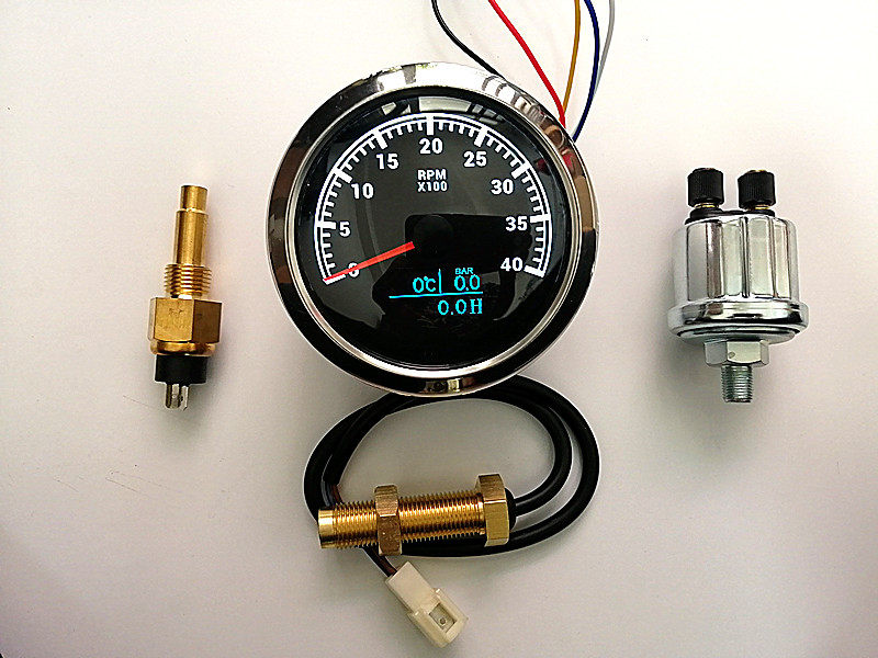 Car modification 85mm meter universal waterproof three-in-one speed water temperature oil pressure diesel engine marine