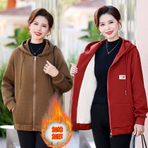 Middle aged mother Even cap garnter cotton sweater cotton clothing 40-60-year-old thickened winter dress warm lady jacket