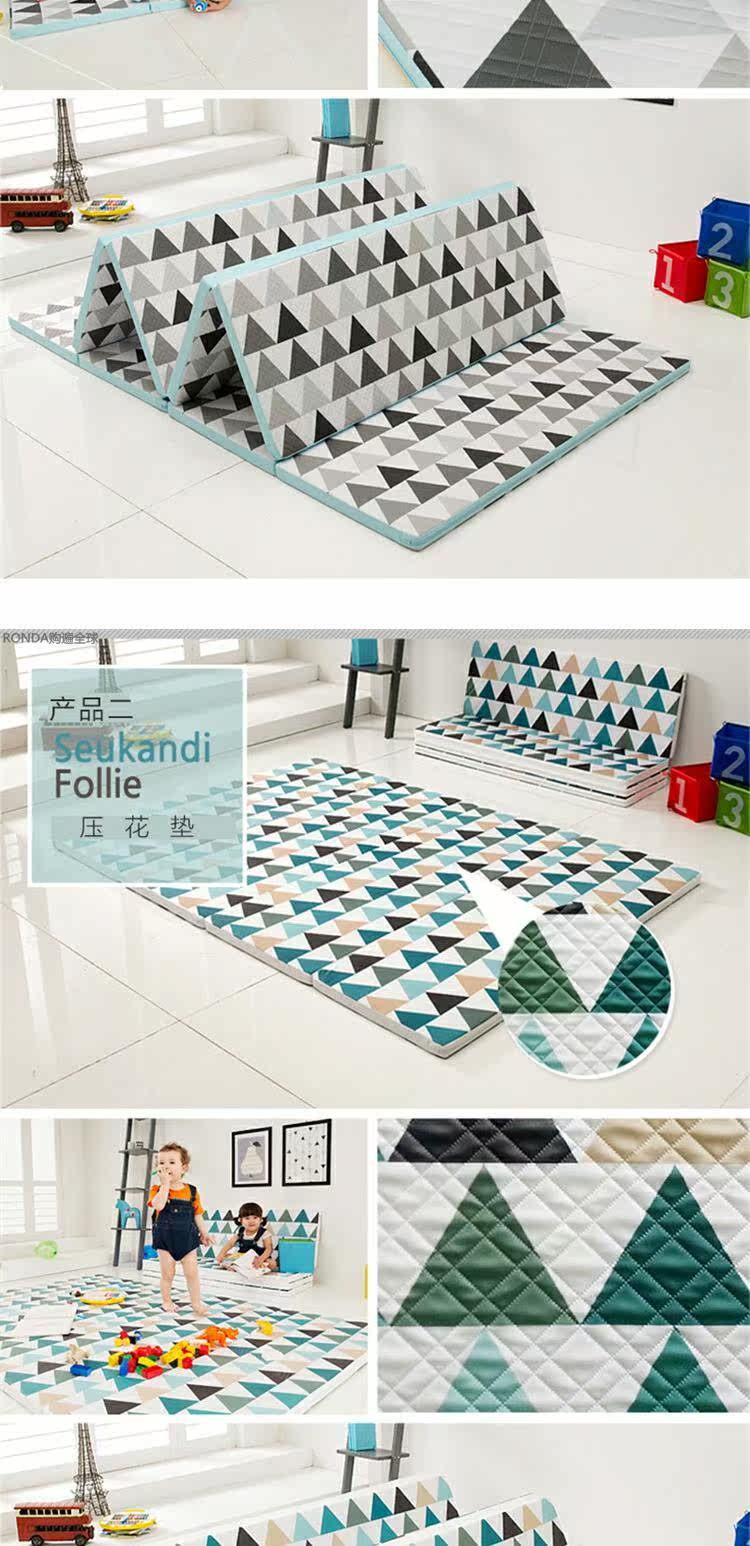 Развивающий коврик для ползания 韩国进口mirabell爬行垫pu/pe加厚泡沫儿童地垫宝宝游戏垫压花垫 29534