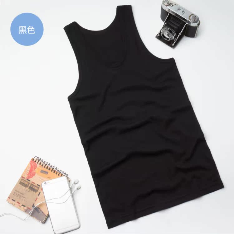 Áo vest nam cotton trẻ trung Áo mỏng cotton không tay chạm đáy áo mùa hè cản trở đồ lót bó sát bộ vest nam trung niên