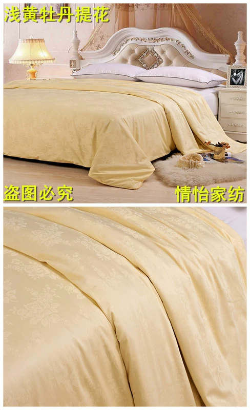 Cotton satin jacquard quilt 60 bìa bông màu rắn bao gồm một mảnh tùy chỉnh mùa thu và mùa đông đôi chăn mùa hè - Quilt Covers