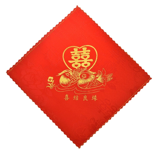 Платка ручной воды брак красный китайский hi -tzu 鸳 Dragon и Phoenix Свадебная невеста Женщина свадебные свадебные запасы Daquan