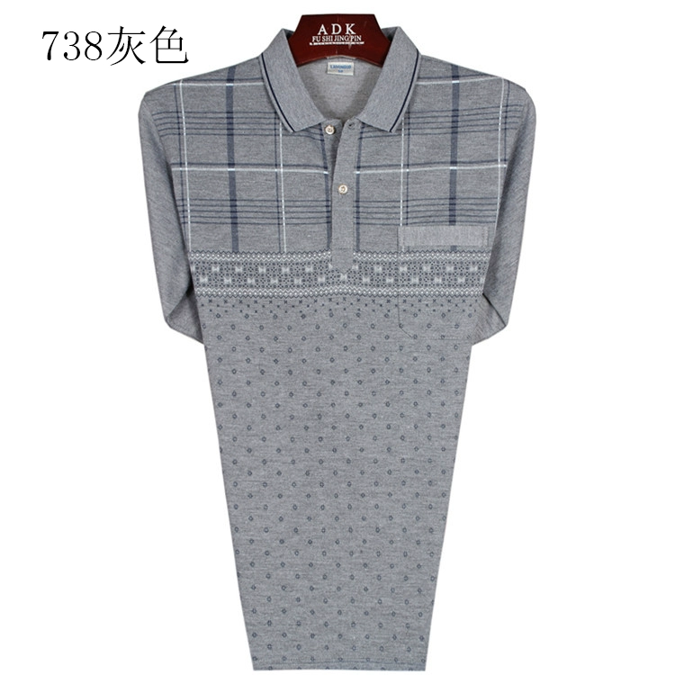 Trung niên và người đàn ông lớn tuổi của mùa thu 50-60-70 tuổi của nam giới dài tay t-shirt cha mặc quần áo cũ mùa xuân t-shirt