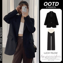 Early autumn maternity jacket professional fashion suit top cardigan during pregnancy high-end fashion niche age-reducing design