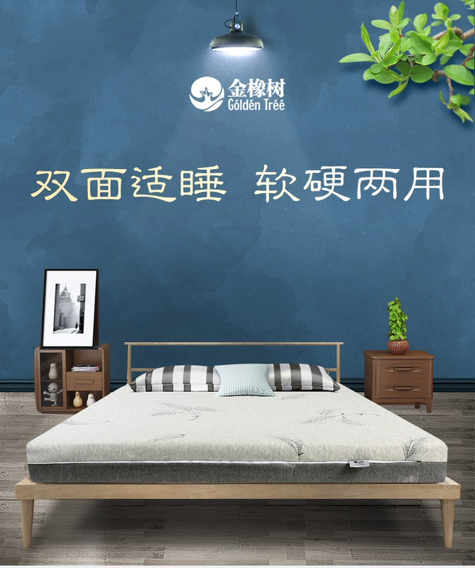 Golden Oak Thái Lan cao su thiên nhiên nệm 10cm15cm cứng và mềm sử dụng hai hộp cao nệm 1,5 1,8 m - Nệm