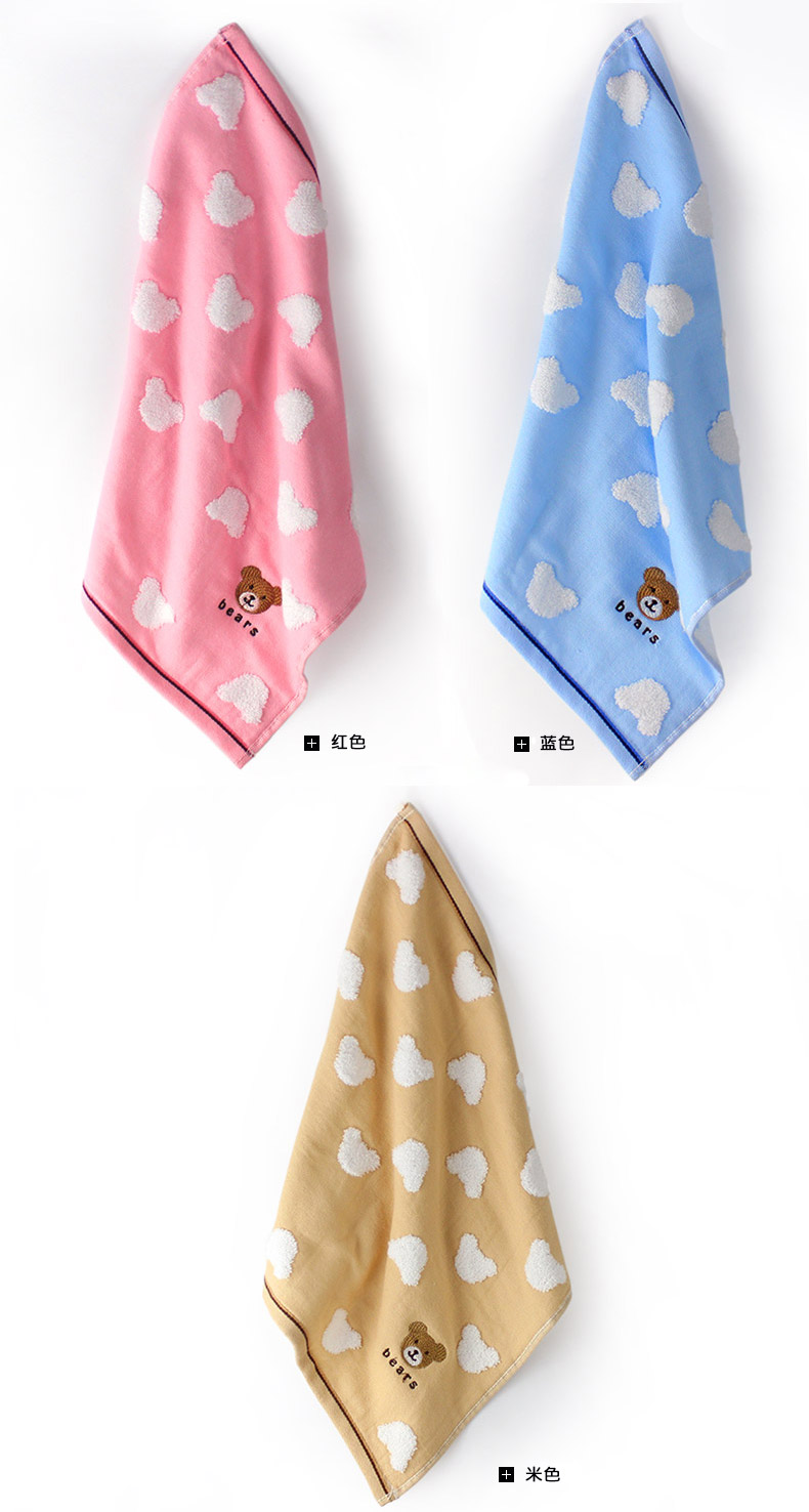 Jie Ya trẻ nhỏ vuông khăn hai nạp mềm bông gạc phim hoạt hình khuôn mặt baby trẻ khăn nhà thấm - Khăn tắm / áo choàng tắm khăn tắm em bé