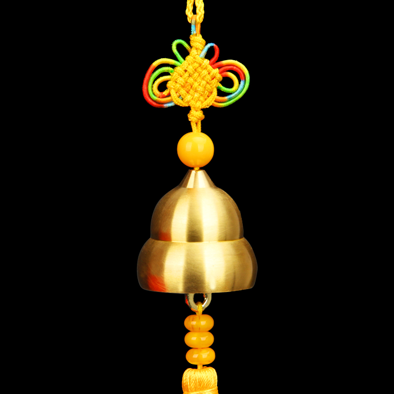 Thick Deed Residence Pure Copper Plinth Bronze Bell With Wind Bell Pendant Door Decorated Shop Burglar Alarm Bells