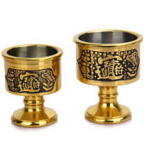  Pure copper wine glass into Jinyu Mantang for cups water supply cups wine cups guts for Buddha cups