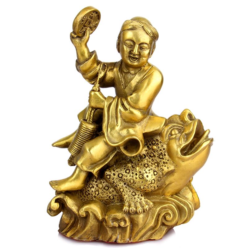 Copper browser toad furniture decoration craftsmanship gift decoration gift browsing sea copper statue