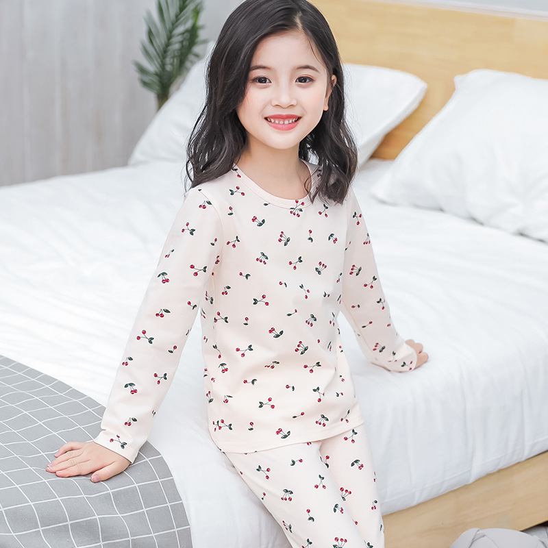 . Childrens phim hoạt hình ấm bé trai đồ lót 3-5-8 năm bộ đồ ngủ cũ mùa thu quần bộ mùa thu nhà quần áo.