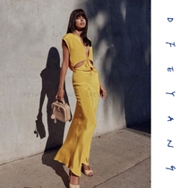 Australian niche pure original CE lace-up hollow heavyweight 30mm silk dress