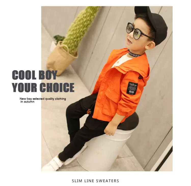 Quần áo trẻ em nam mùa thu áo khoác giản dị 2018 áo khoác mới trẻ em cardigan mùa xuân và mùa thu trẻ em Hàn Quốc áo khoác nhung bé trai