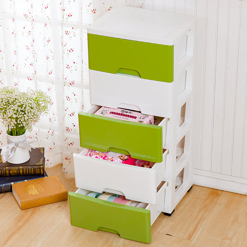 Thickened Drawer Storage Cabinet 38cm Wide Plastic Locker Children