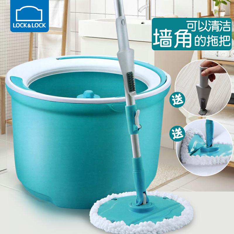 Lock lock lock automatic rotary mop bucket accessories Drive mop bucket dewatering send mop head brush single bucket Simple double use