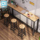 Wall bar table high table home simple modern small bar balcony table long strip high table milk tea shop table