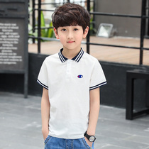 Boys short-sleeved T-shirt cotton lapel polo shirt Summer 2020 new childrens wear shirt top Korean custom