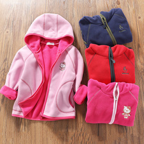 Childrens clothing boys clothes 2020 Autumn New fleece coat small children Korean version of foreign fleece jacket women