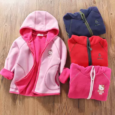 Children's suit boys' clothes 2020 Autumn New fleece coat small children Korean version of foreign style fleece coat women