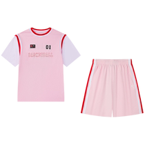 Jordan Childrens Clothing Girls Summer Suit 2024 New Childrens Sports Summer Wear Big Childrens Loose Basketball Suit Two-piece Set