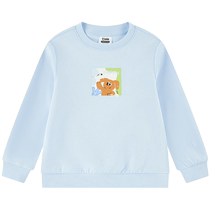 The same Jordan childrens clothing in the mall boys sweatshirts baby autumn clothes 2024 new childrens round neck inner long-sleeved tops