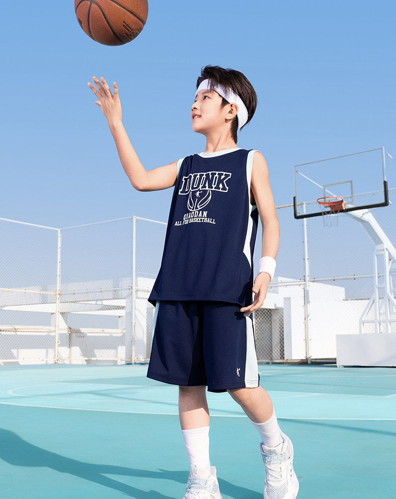 乔丹童装男童篮球服速干套装2026夏季新款运动服背心儿童球服夏装 — 4